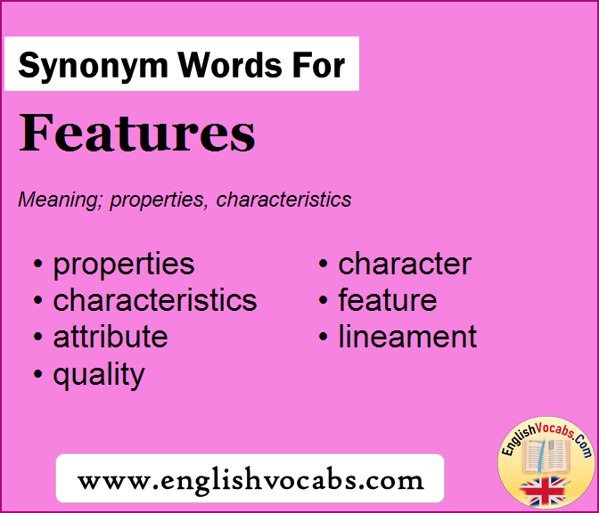 Synonym for Features, what is synonym word Features