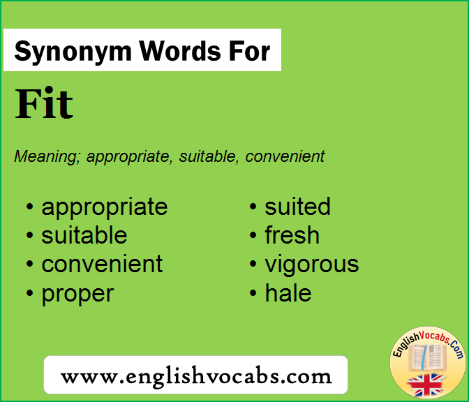 Synonym for Fit, what is synonym word Fit