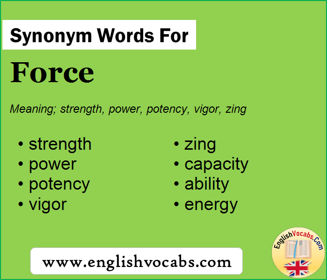 Synonym for Force, what is synonym word Force