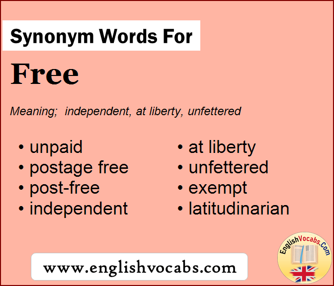 Synonym for Free, what is synonym word Free