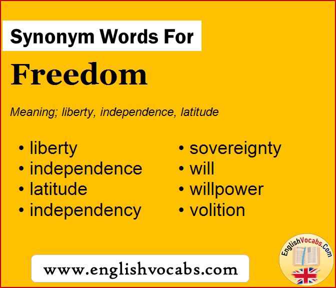 Synonym for Freedom, what is synonym word Freedom