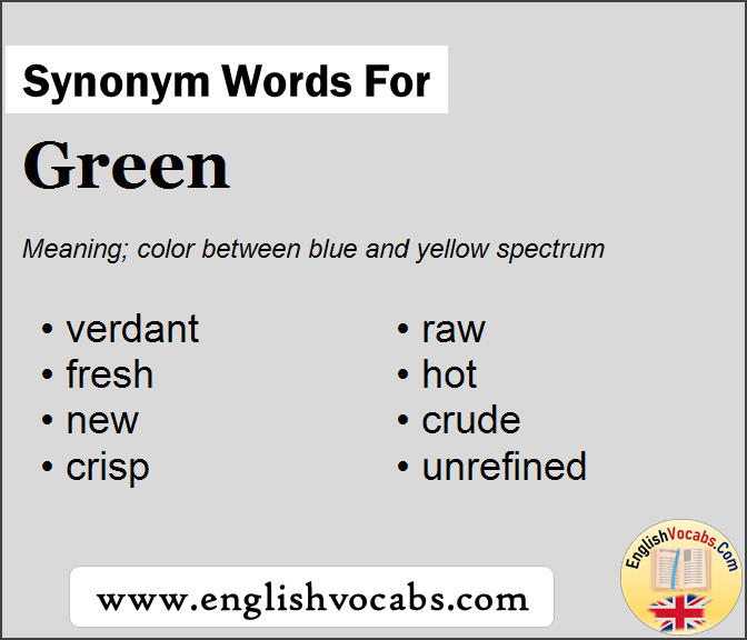 Synonym for Green, what is synonym word Green