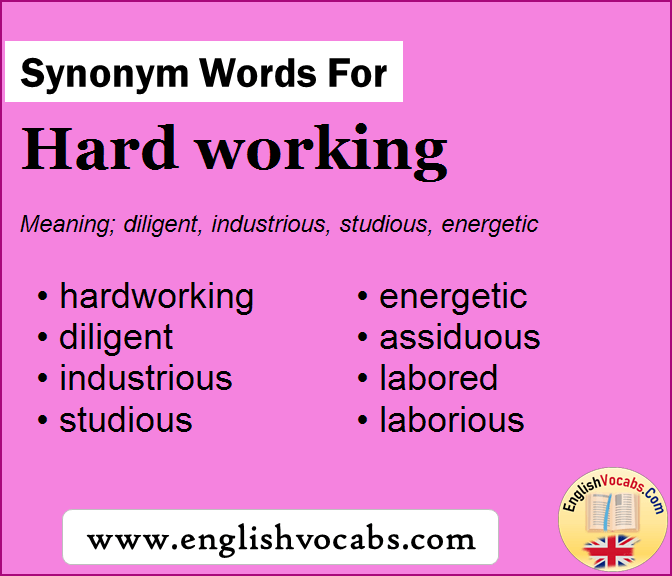 Synonym for Hard working, what is synonym word Hard working