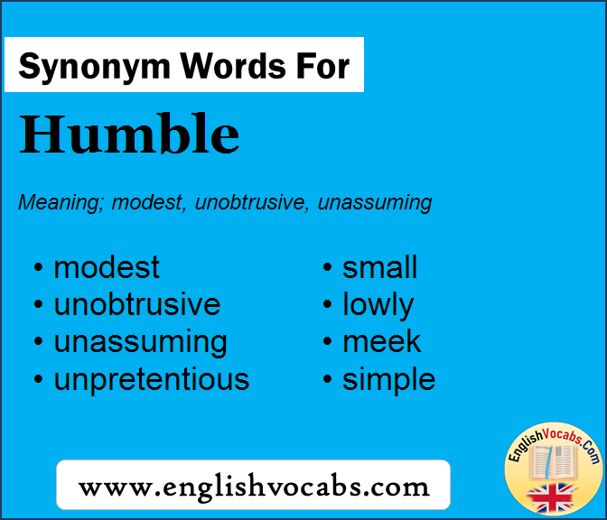 Synonym for Humble, what is synonym word Humble
