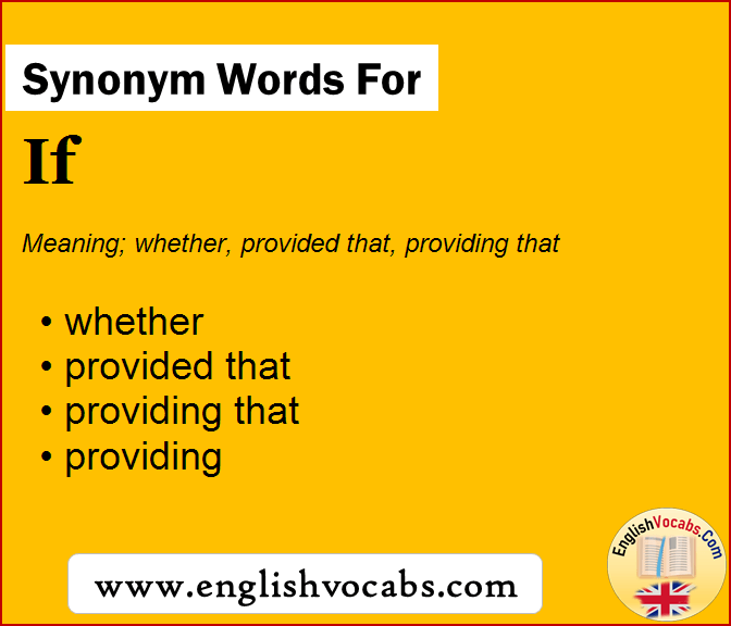 Synonym for If, what is synonym word If