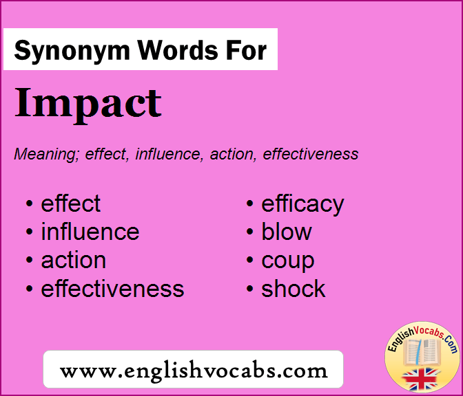 Synonym for Impact, what is synonym word Impact