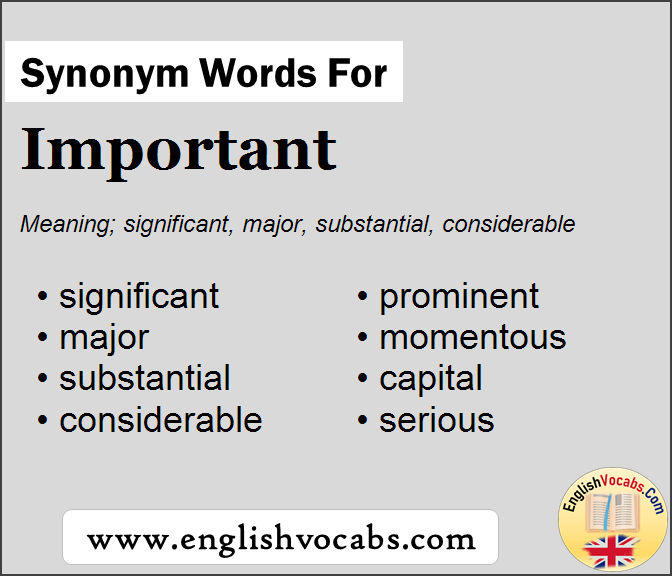 Synonym for Important, what is synonym word Important