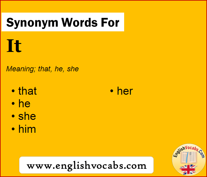 Synonym for It, what is synonym word It