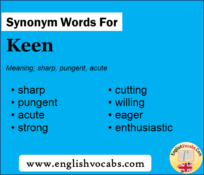 Synonym for Keen, what is synonym word Keen