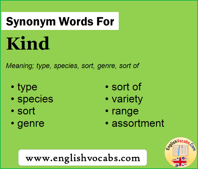 Synonym for Kind, what is synonym word Kind