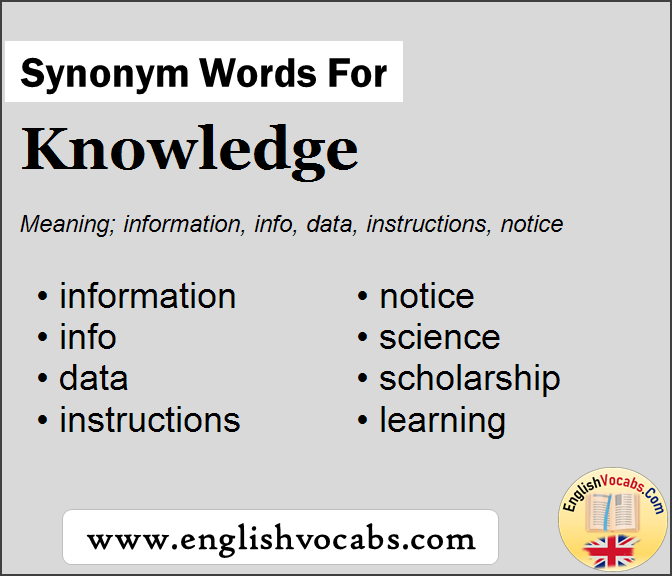 Synonym for Knowledge, what is synonym word Knowledge