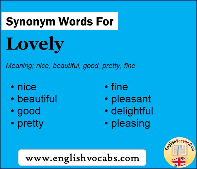 Synonym For Lovely What Is Synonym Word Lovely English Vocabs