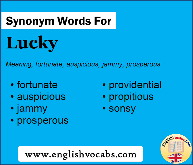 Synonym for Lucky, what is synonym word Lucky