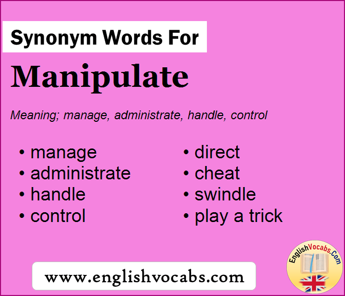 Synonym for Manipulate, what is synonym word Manipulate