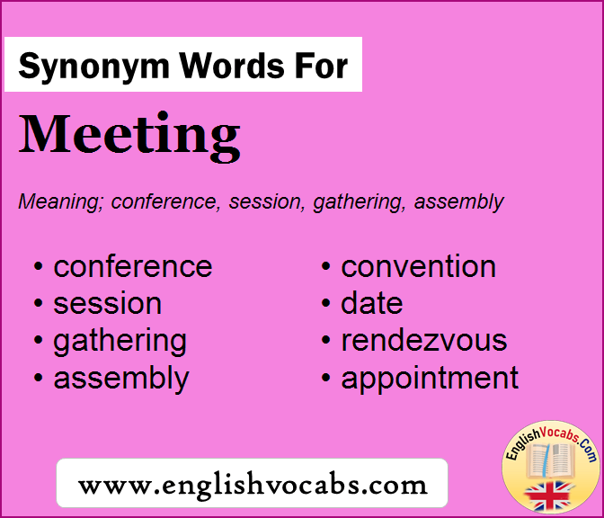Synonym for Meeting, what is synonym word Meeting