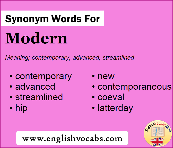 Synonym for Modern, what is synonym word Modern