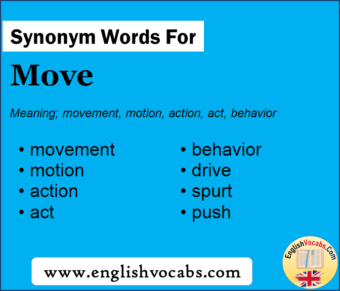 Synonym for Move, what is synonym word Move