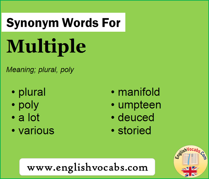 Synonym For Multiple What Is Synonym Word Multiple English Vocabs