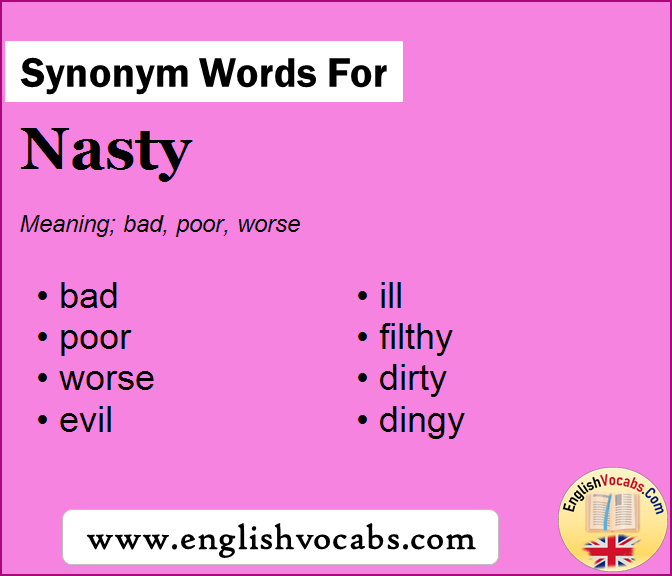 Synonym for Nasty, what is synonym word Nasty
