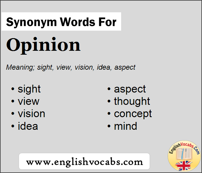 Synonym for Opinion, what is synonym word Opinion