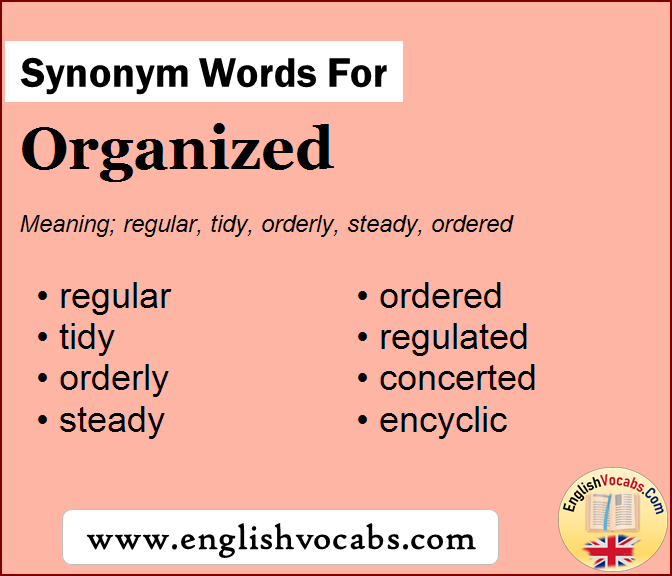 Synonym for Organized, what is synonym word Organized