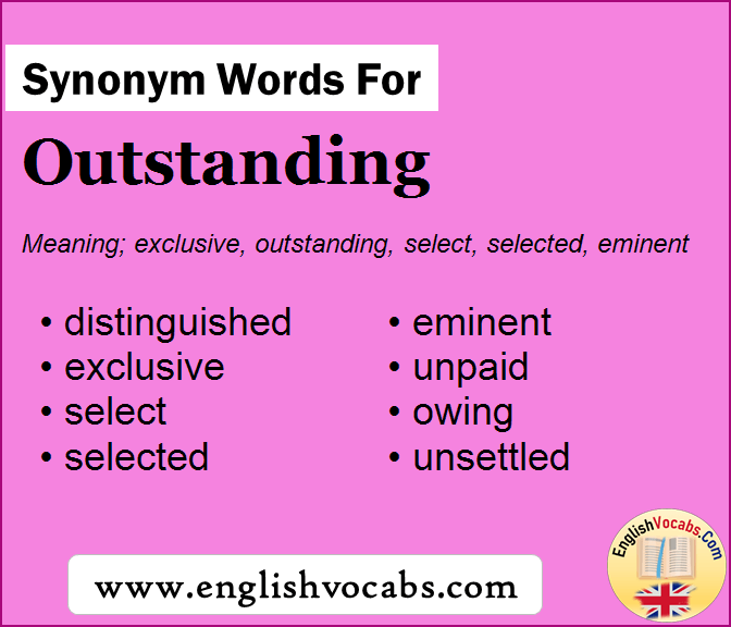 Synonym for Outstanding, what is synonym word Outstanding