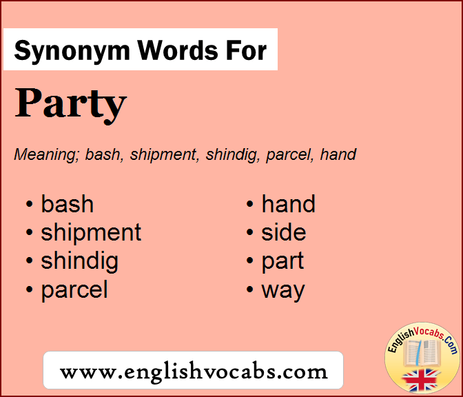 Synonym For Party What Is Synonym Word Party English Vocabs