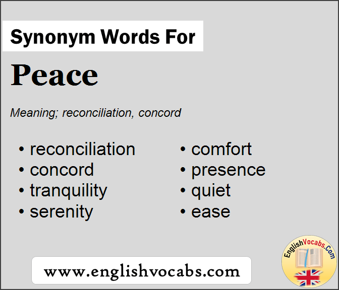 Synonym for Peace, what is synonym word Peace