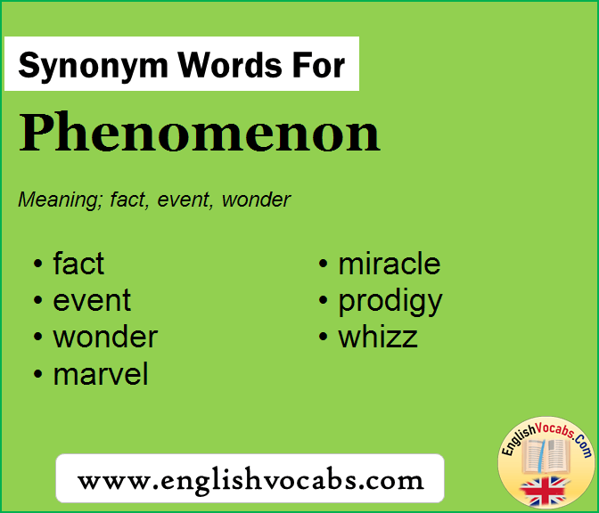 Synonym for Phenomenon, what is synonym word Phenomenon