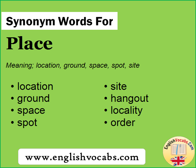Synonym for Place, what is synonym word Place