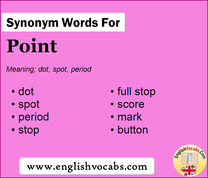 Synonym For Point What Is Synonym Word Point English Vocabs