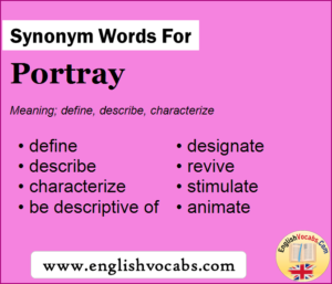 portrays synonym english essay