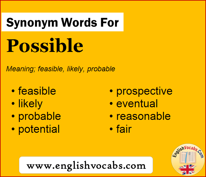 Synonym for Possible, what is synonym word Possible