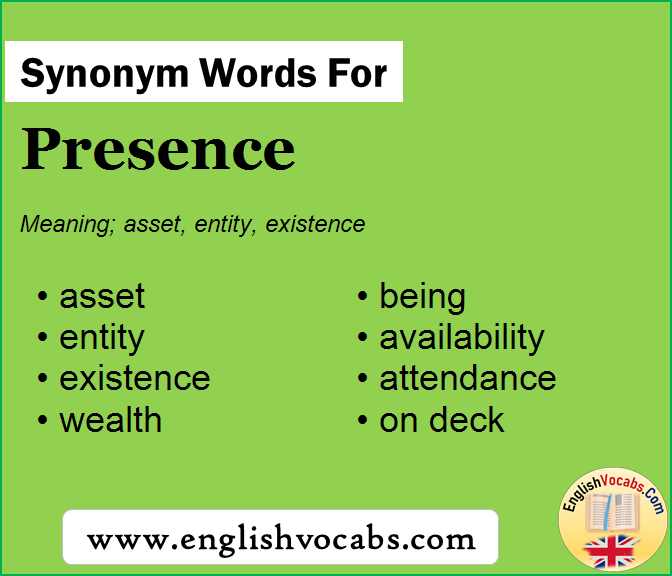 Synonym for Presence, what is synonym word Presence