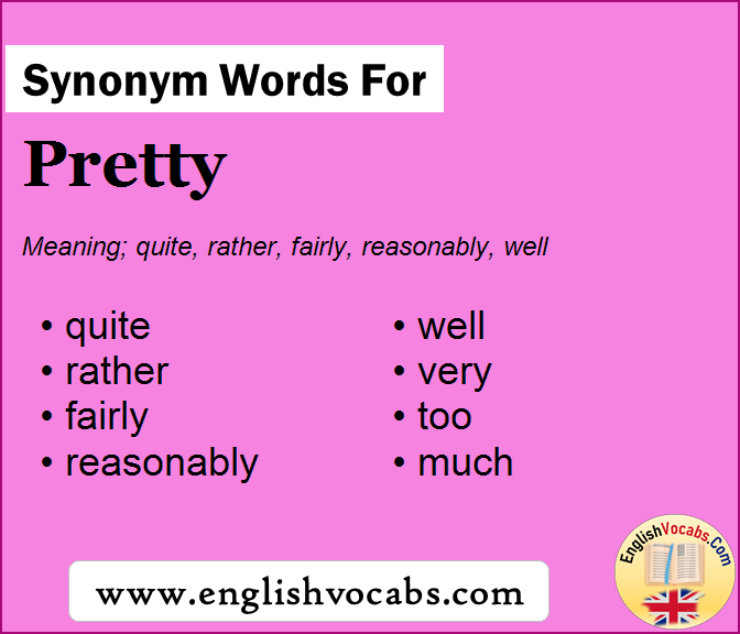 Synonym for Pretty, what is synonym word Pretty