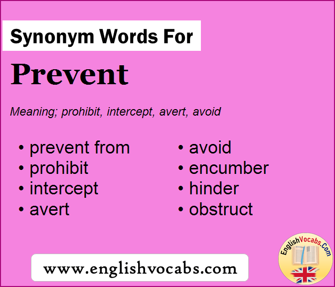 Synonym for Prevent, what is synonym word Prevent
