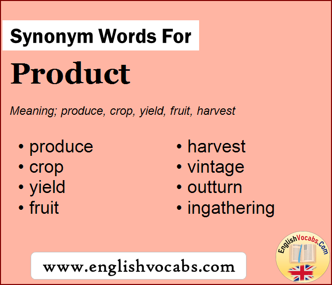 Synonym for Product, what is synonym word Product
