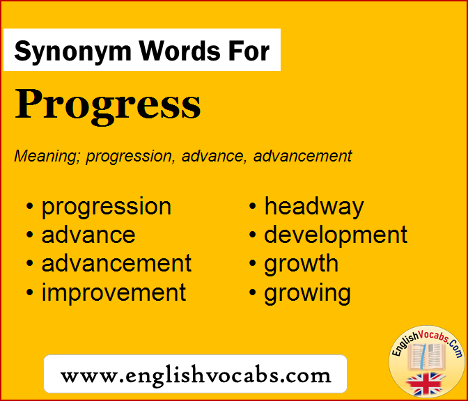 Synonym For Progress What Is Synonym Word Progress English Vocabs