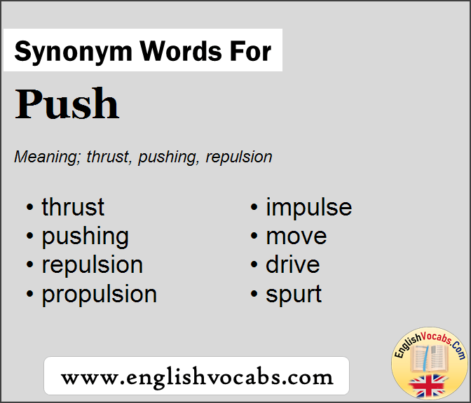 Synonym for Push, what is synonym word Push