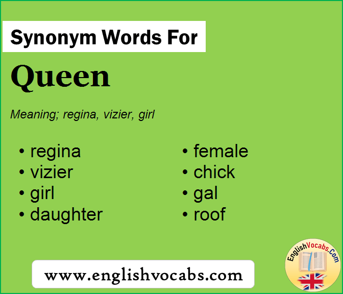Synonym for Queen, what is synonym word Queen
