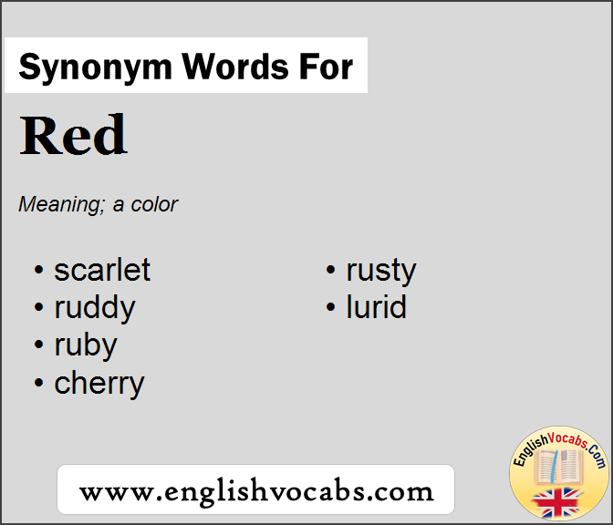 Synonym for Red, what is synonym word Red