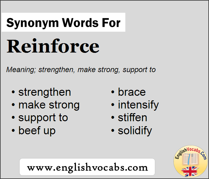 Synonym For Reinforce What Is Synonym Word Reinforce English Vocabs