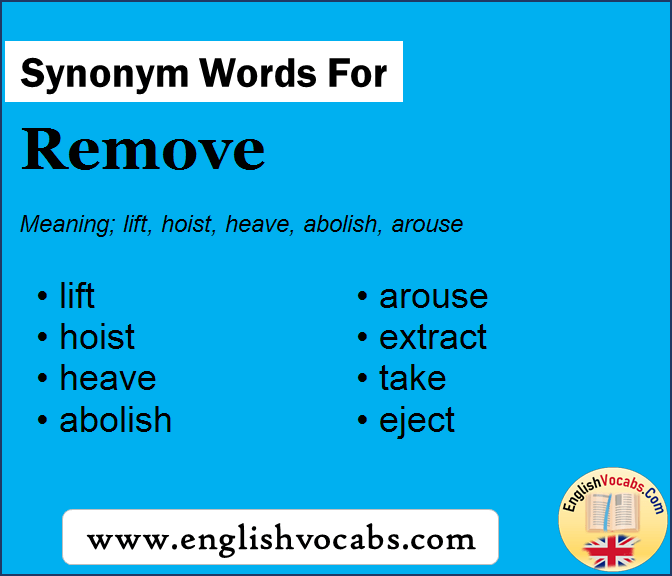 Synonym for Remove, what is synonym word Remove