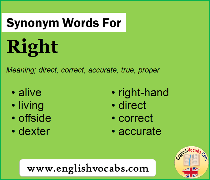 Synonym for Right, what is synonym word Right