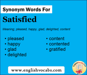 Synonym for Satisfied, what is synonym word Satisfied - English Vocabs