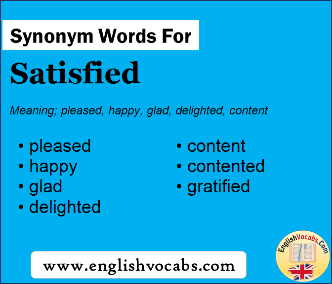 Synonym for Satisfied, what is synonym word Satisfied