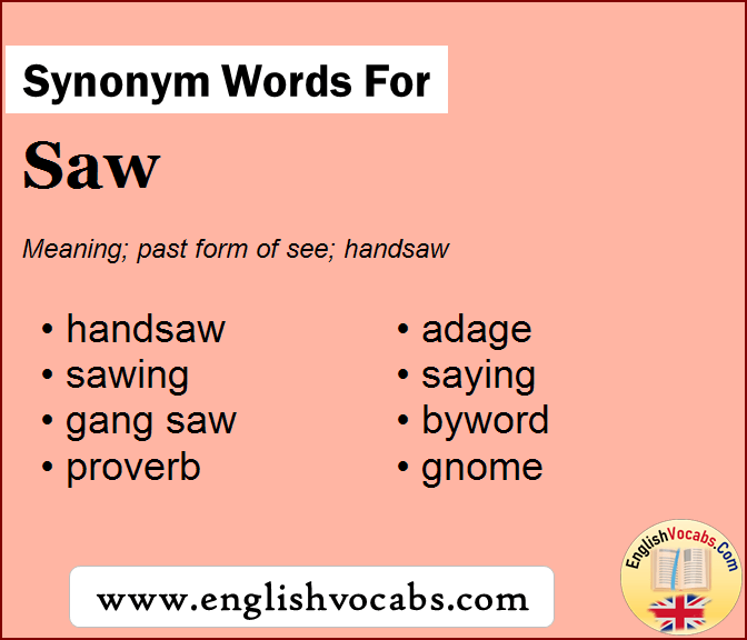 Synonym for Saw, what is synonym word Saw