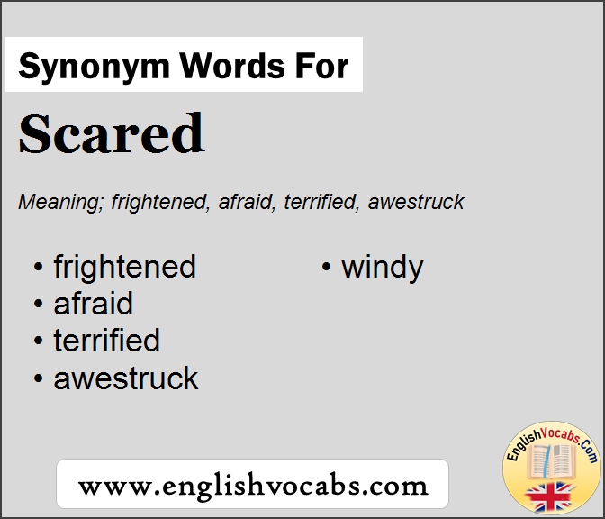 Synonym for Scared, what is synonym word Scared