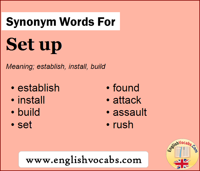 Synonym For Set Up What Is Synonym Word Set Up English Vocabs