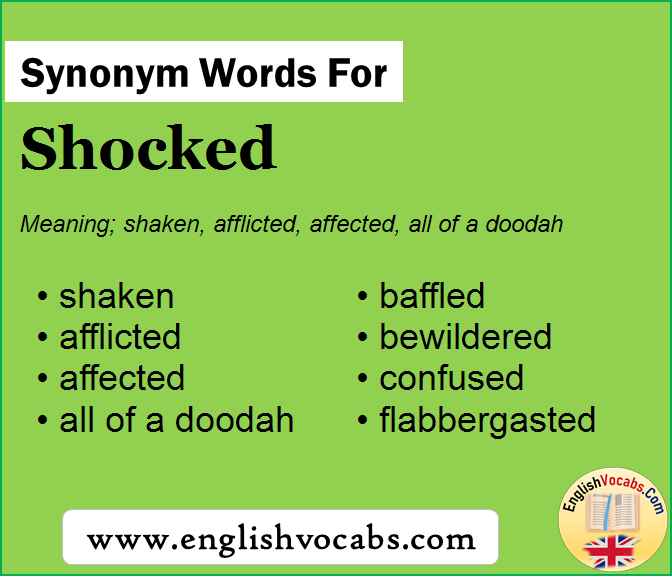 Synonym for Shocked, what is synonym word Shocked
